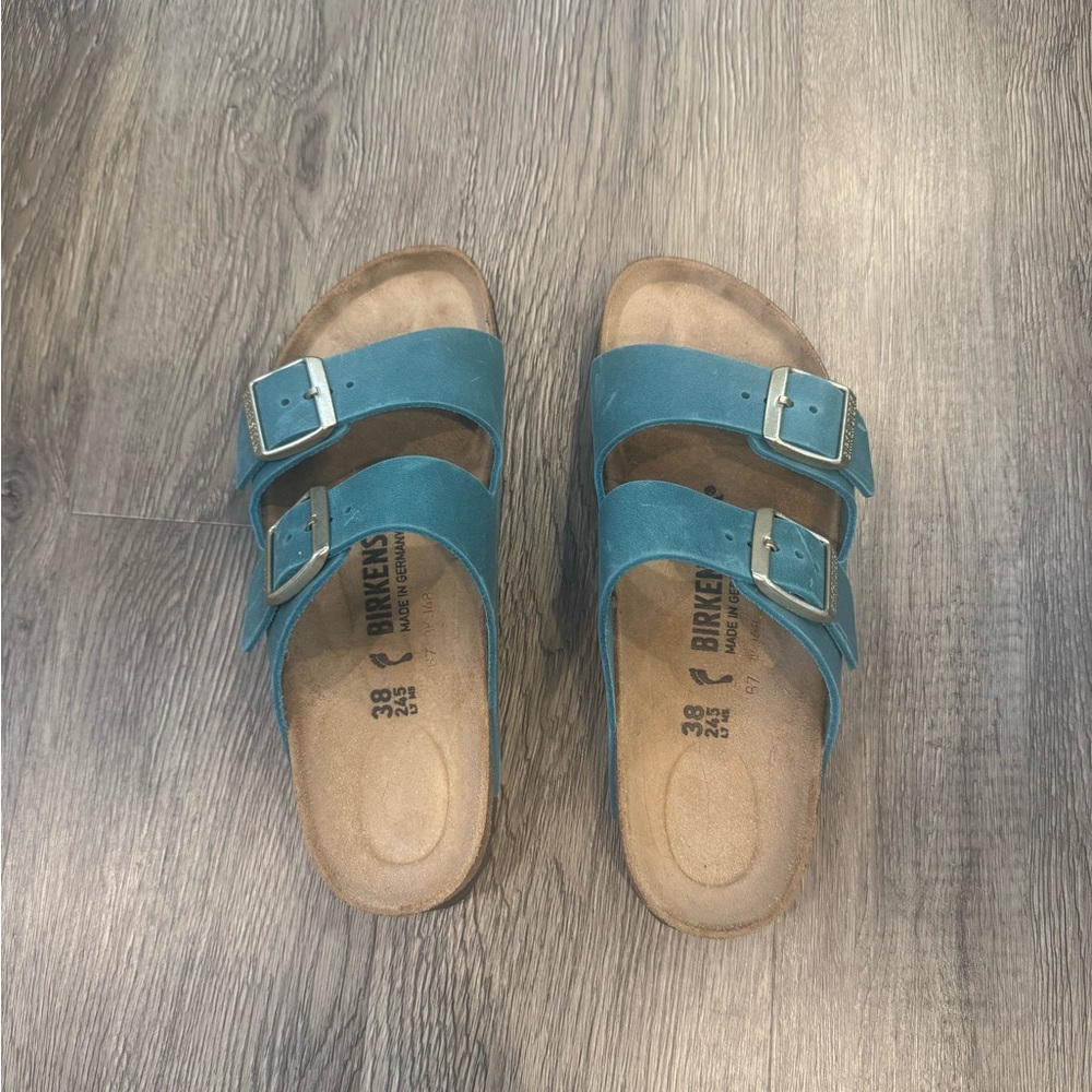 Arizona Birkenstock Teal Double Strap Sandals. Barely worn!